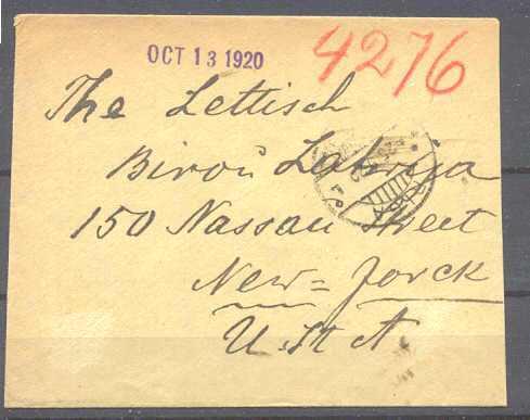 Latvia used cover 25.9.20 Riga