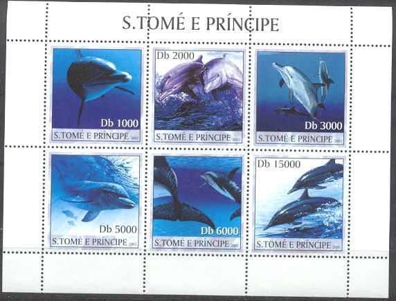 St.Thomas Prince 1526 MNH m/s Dolphins SCV7.25