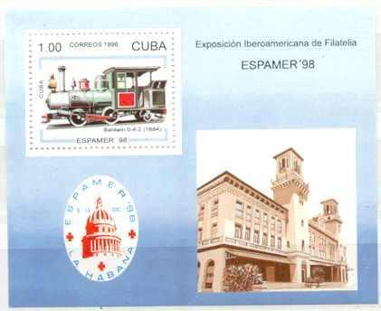 Cuba 3799 MNH s/s Trains SCV3