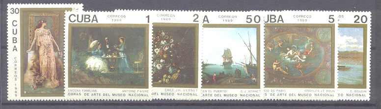 Cuba 3173-78 MNH Painting SCV4.80