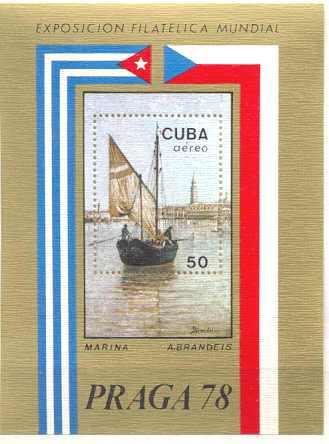 Cuba C300 MNH s/s Ships/Painting SCV3.75