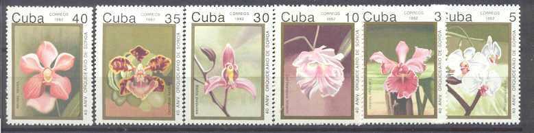 Cuba 3422-27 MNH Flowers/Orchids SCV4.10