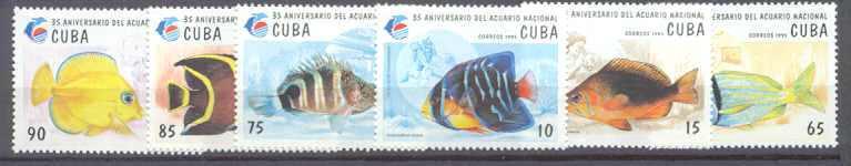 Cuba 3630-35 MNH Fishes SCV6.35