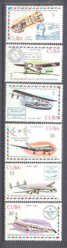 Cuba 2160-63/C263-64 MNH Aviation SCV3.70