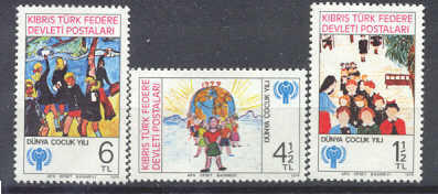 Turkey Cyprus Mi.77-79 MNH Children year