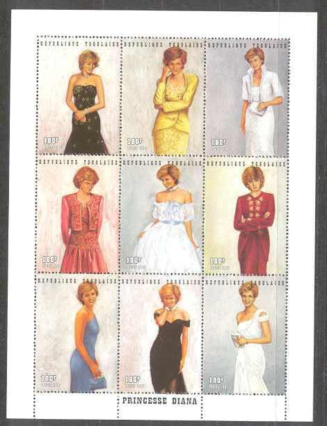 Togo 1798 MNH m/s Diana SCV7.50