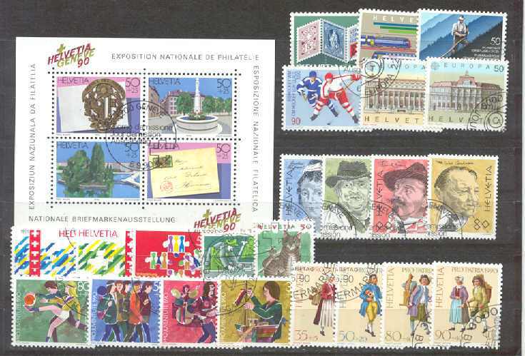 Switzerland used year set 1990 SCV16.65