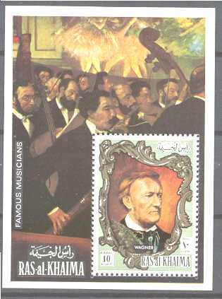 Ras Al Khaima Mi.bl.107 MNH s/s Music(Wagner)