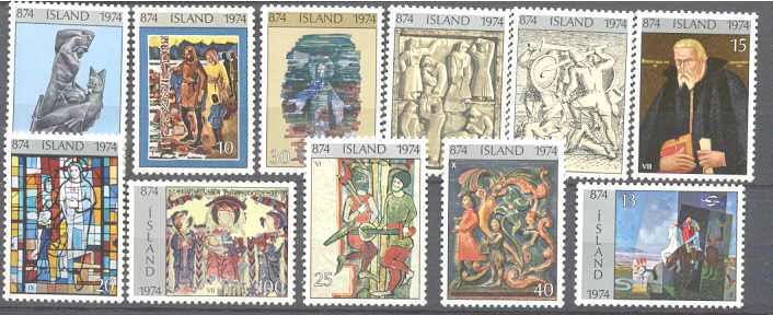 Iceland 461-71 MNH 1100th anniv. SCV7.30