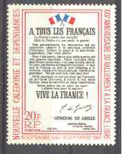 New Caledonia 342 MNH de Gaulle SCV12