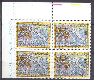 Vatican 765 MNH bl. of 4 SCV2.60
