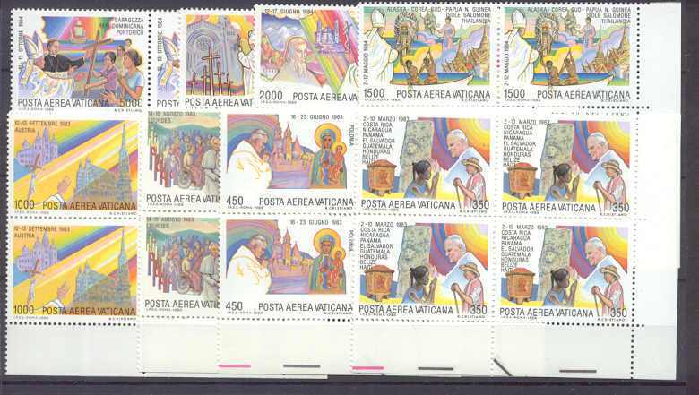 Vatican C75-82 MNH bl.of 4 Pope journeys SCV84.60
