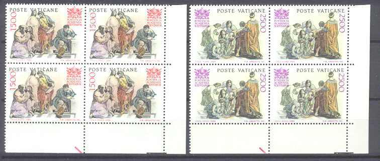 Vatican 777-78 MNH bl.of 4 School of Athens SCV28