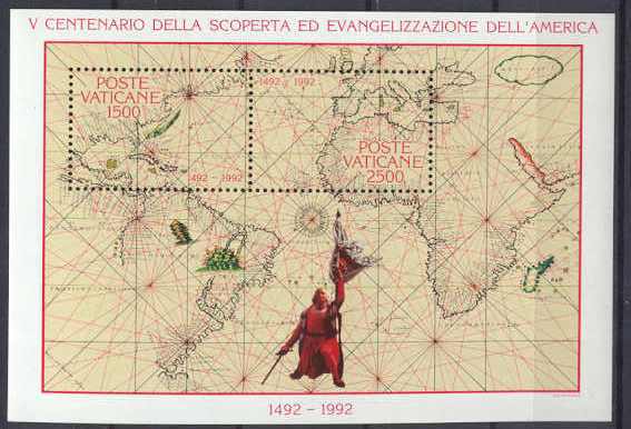 Vatican 903 MNH s/s Columbus SCV6