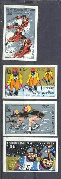 Burkina Faso 533-36 MNH VF imperf. Olympic-80