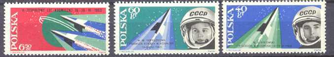 Poland 1156-58 MNH Space SCV1.65