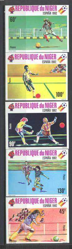 Niger 521-25 MNH VF imperf.Football-82