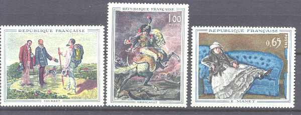 France 1049-51 MNH Painting SCV11.50