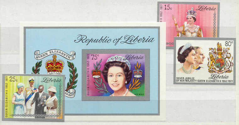 Liberia 788-90/C218 MNH VF imperf. Queen Elizabeth