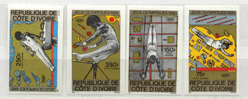 Ivory Coast C66-69 MNH VF imperf. Olympic-80