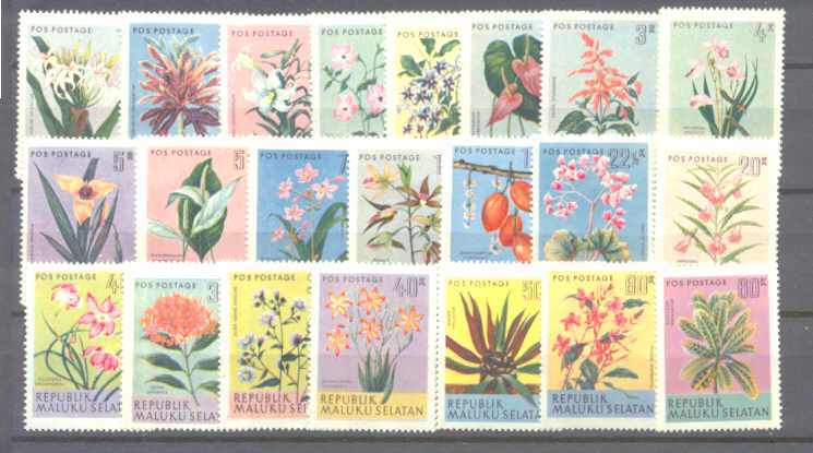 Maluku selatan 22 MNH values Flowers