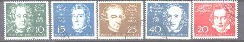 Germany 804a-e used Music SCV27.75