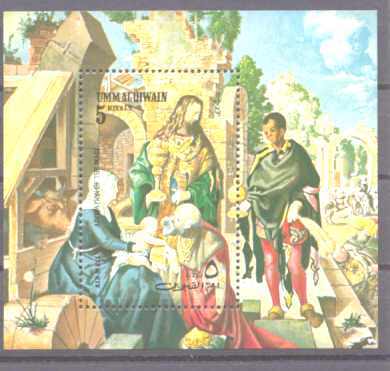 Umm Al Qiwain Mi.bl.35A MNH s/s Painting