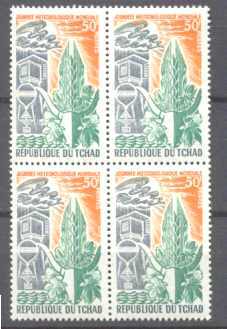 Chad 227 MNH bl. of 4 Meteorology/Agriculture SCV4