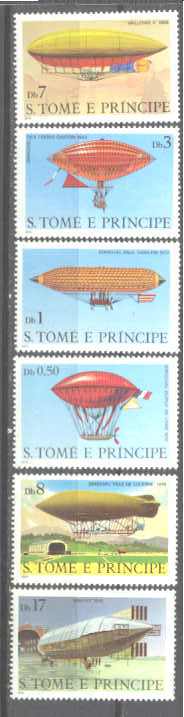 St.Thomas Prince 561-66 MNH Zeppelins SCV10.50
