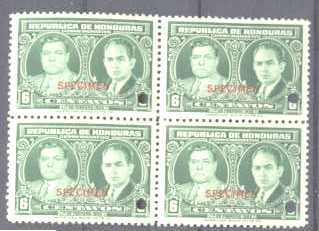 Honduras 319 MNH bl.of 4/ specimen
