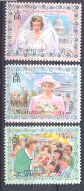 Montserrat 962-64 MNH Diana SCV5.75