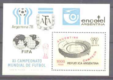 Argentina 1193 MNH s/s Football-78 SCV3.25