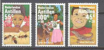 Netherlands Antilles B209-11 MNH Children/Fauna SCV2.75