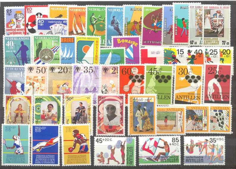 Netherlands Antilles B143/208 MNH lot/47val. SCV17.80