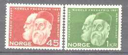 Norway 401-02 MNH Nobel/Red Cross SCV2
