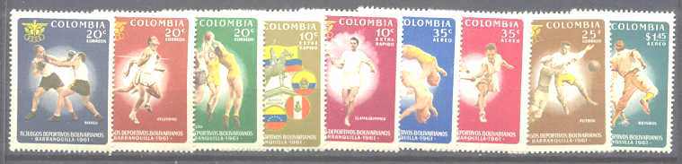 Colombia 736-39/C414-18 MNH Sport SCV3.75