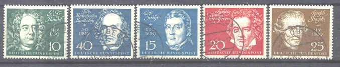 Germany 804a-e used Music(Beethoven) SCV27.75