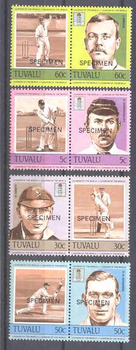 Tuvalu 259-62 MNH Cricket/ specimen