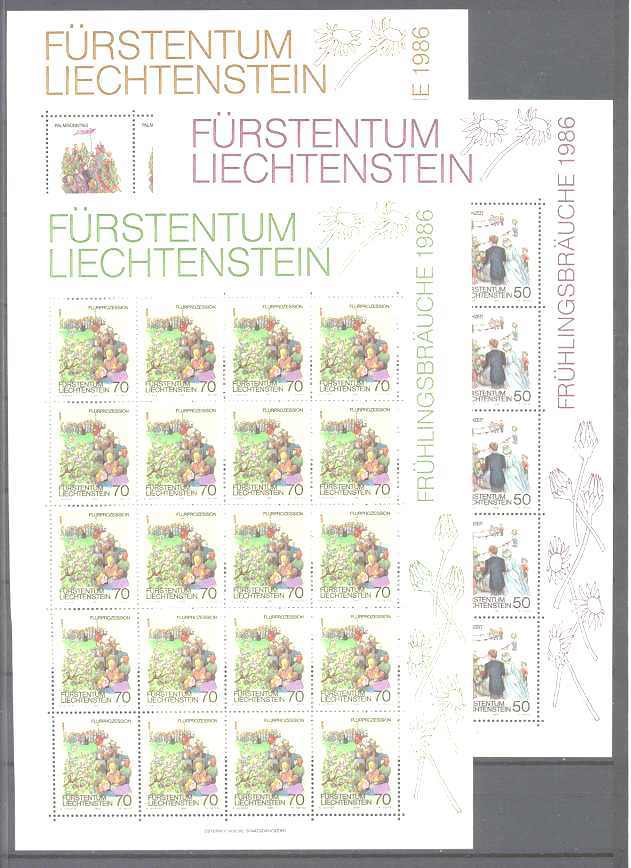 Liechtenstein 844-46 MNH m/s Customs SCV36