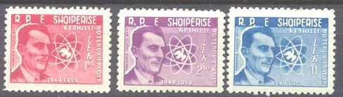 Albania 541-43 MNH Personalities/F.Curie SCV20