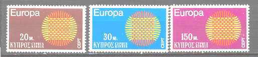 Cyprus 340-42 MNH Europa CEPT-70 SCV2.70