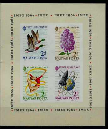 Hungary B242b MNH imperf. s/s Nature/Sport/Space SCV37.