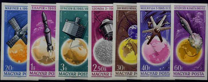 Hungary C253-59 MNH imperf. Space SCV20