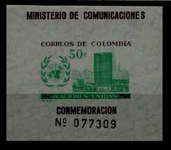 Colombia 725 MNH s/s U.Nations SCV4