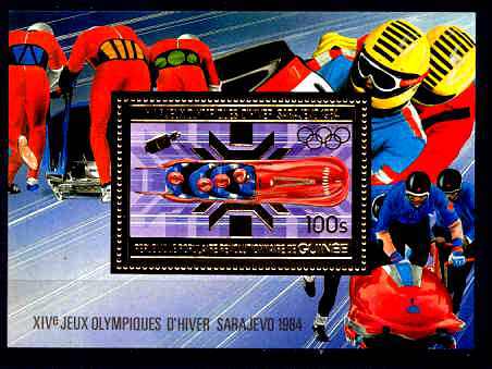 Guinea 875A MNH s/s Olympic-84/Bobsleigh SCV15