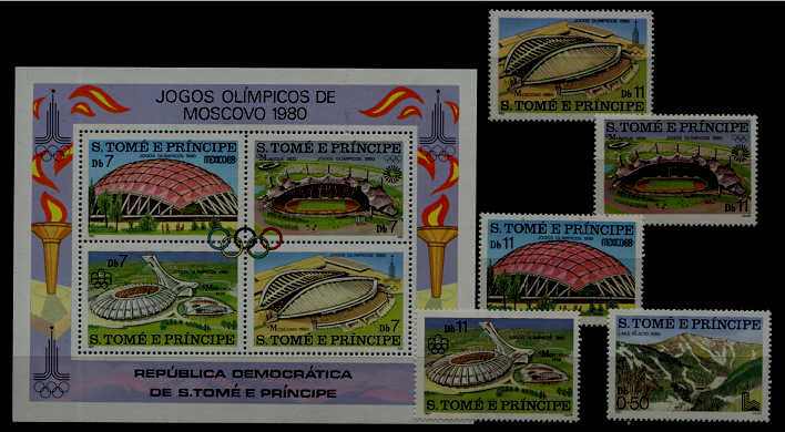 St.Thomas Prince 567-72 MNH Olympic-80 SCV22