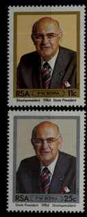 South Africa 646-47 MNH President Botha SCV0.90