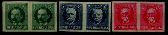 Cuba 280-82 MH pairs SCV9.10