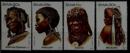 S.W.Africa 524-27 MNH Headdress SCV1.70