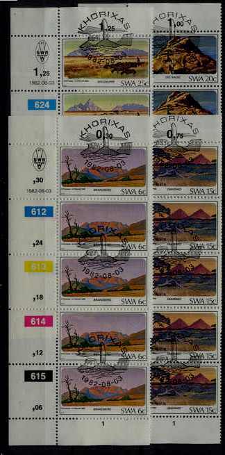 S.W.Africa 495-98 used Mountains/5x/ SCV5.50